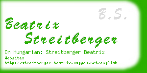 beatrix streitberger business card